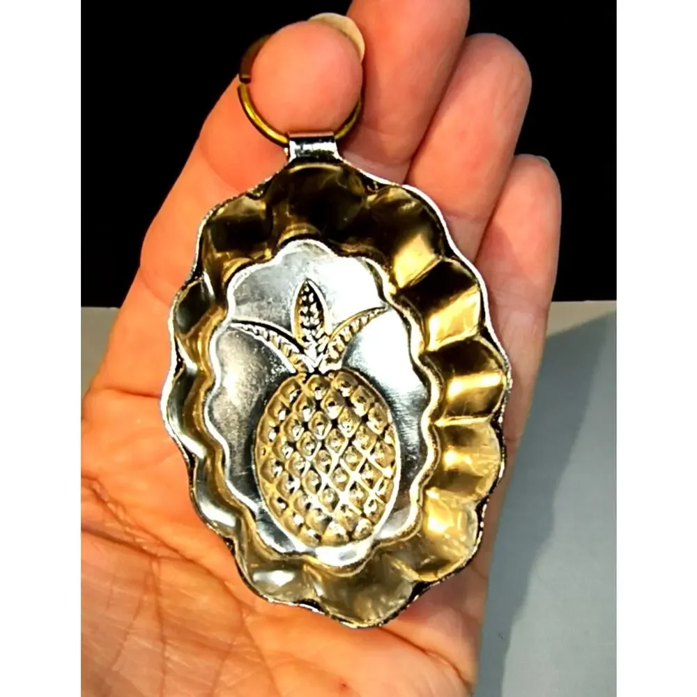 1638. Mini Gold Colored Jello Mold Pineapple Williams Sonoma